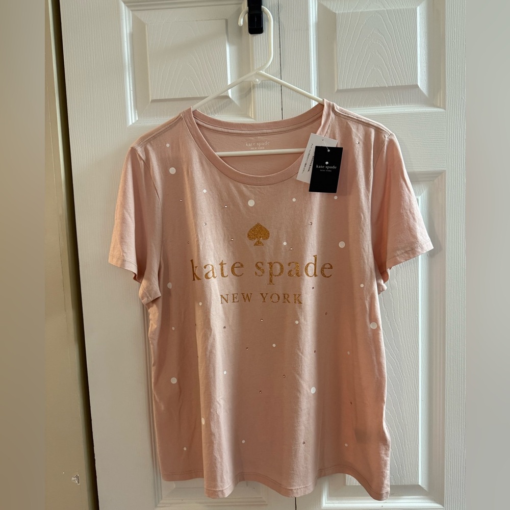 Kate Spade Rose Gold sparkle shirt